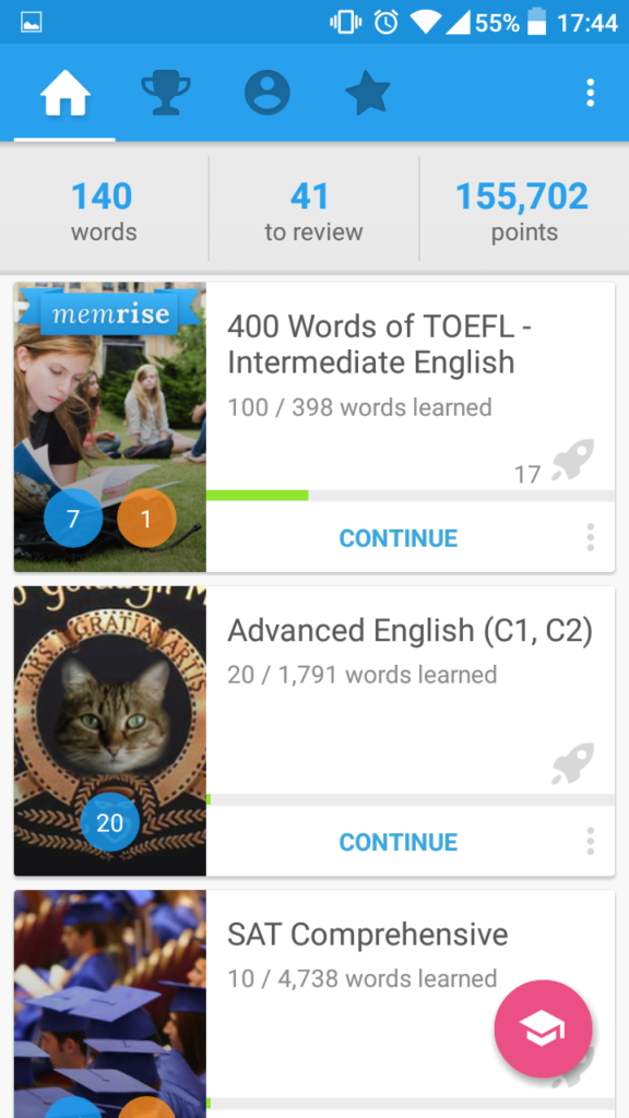 android aprender inglés memrise