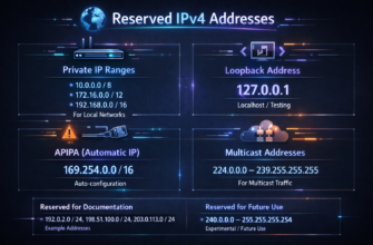 Direcciones IPv4 reservadas.